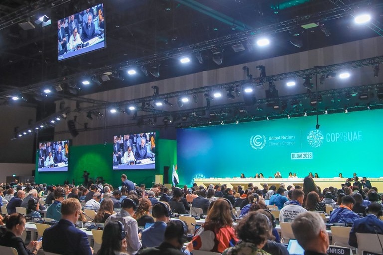 Sesi COP 28 di Dubai, tempat COP 30 diresmikan di Brazil, di Belém